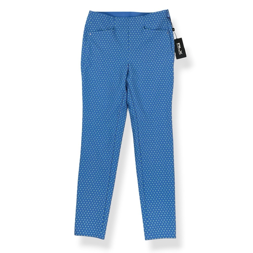 RLX Ralph Lauren Pants Women 4 (28x29) Blue Tapered Golf Ankle NWT $188
